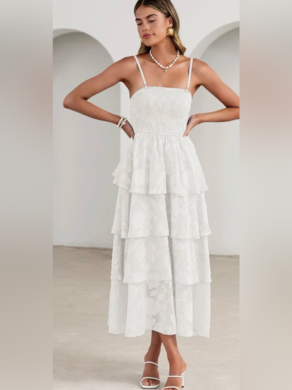 White Floral dress
